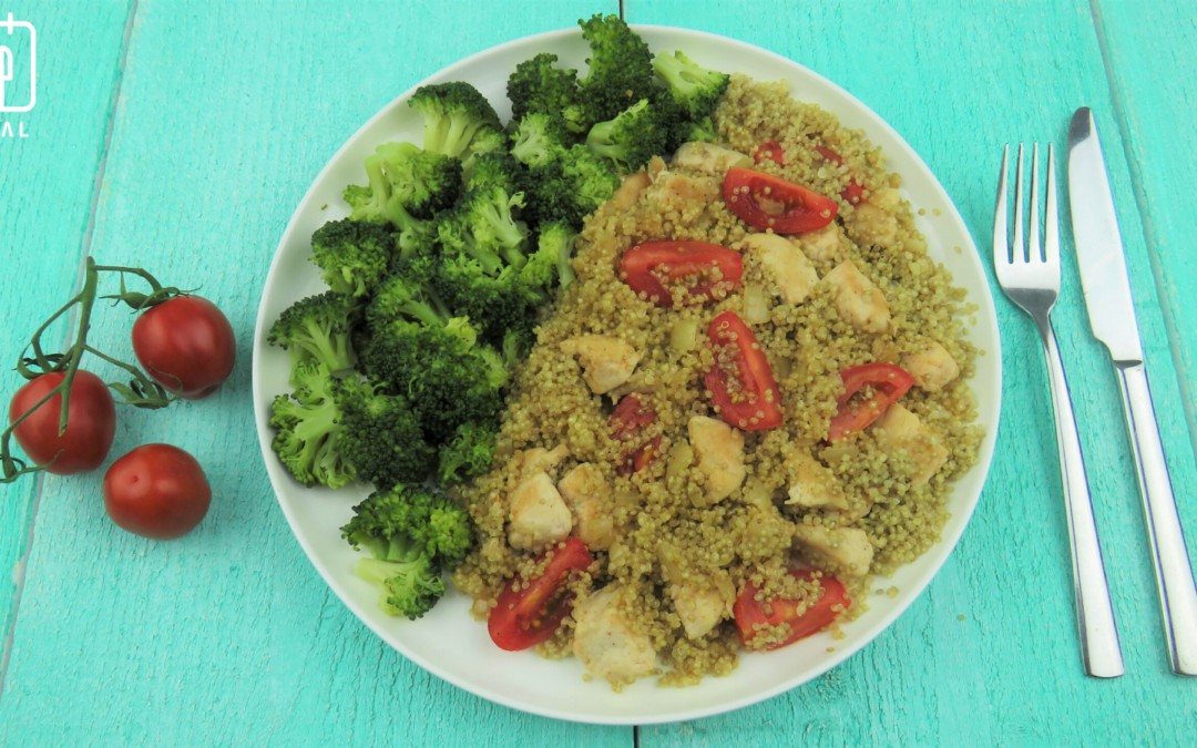 Kip met quinoa, tomaat en broccoli